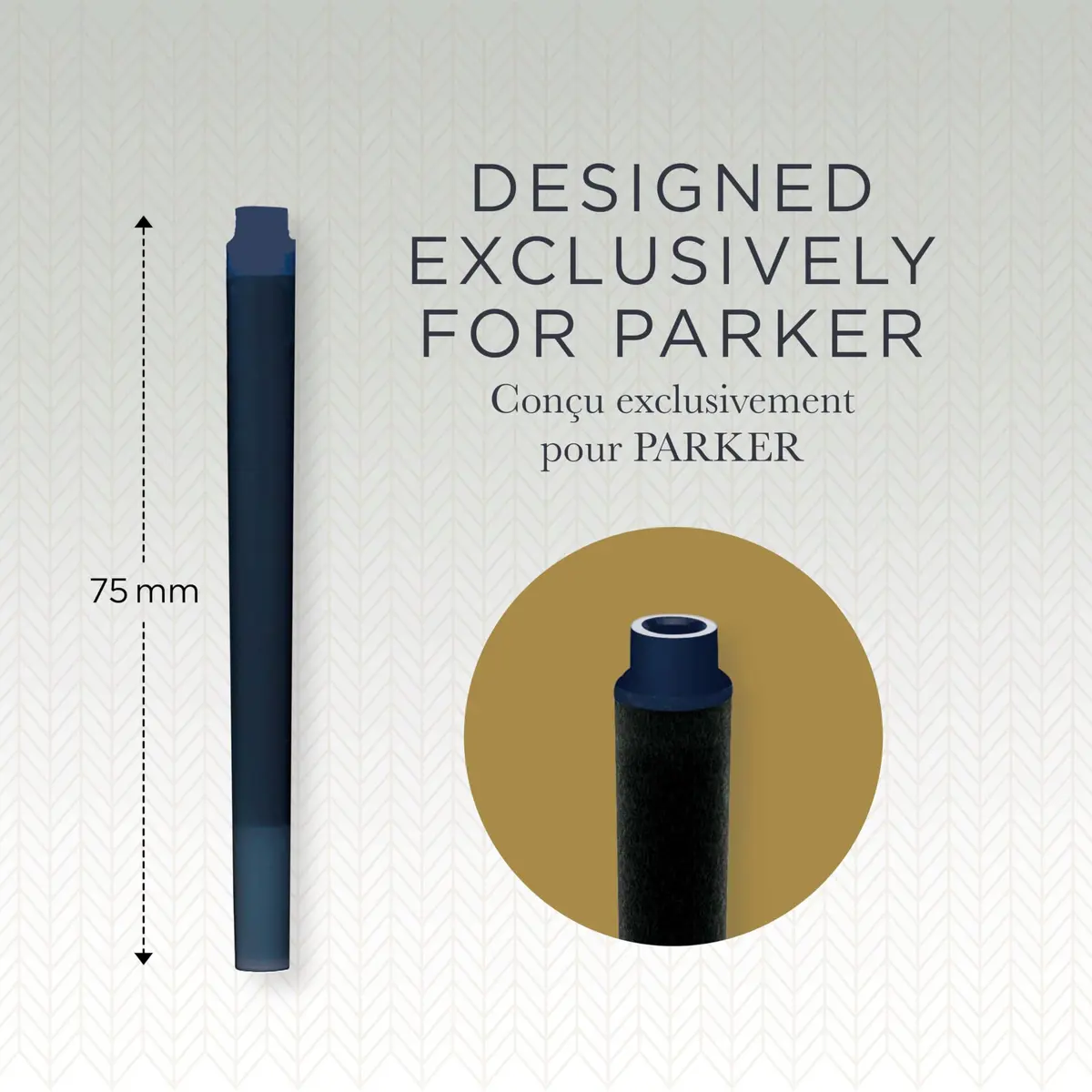 Parker Quink Fountain Pen Ink Refills Box of 5 | Smooth Blue-Black Ink Flow - view 2