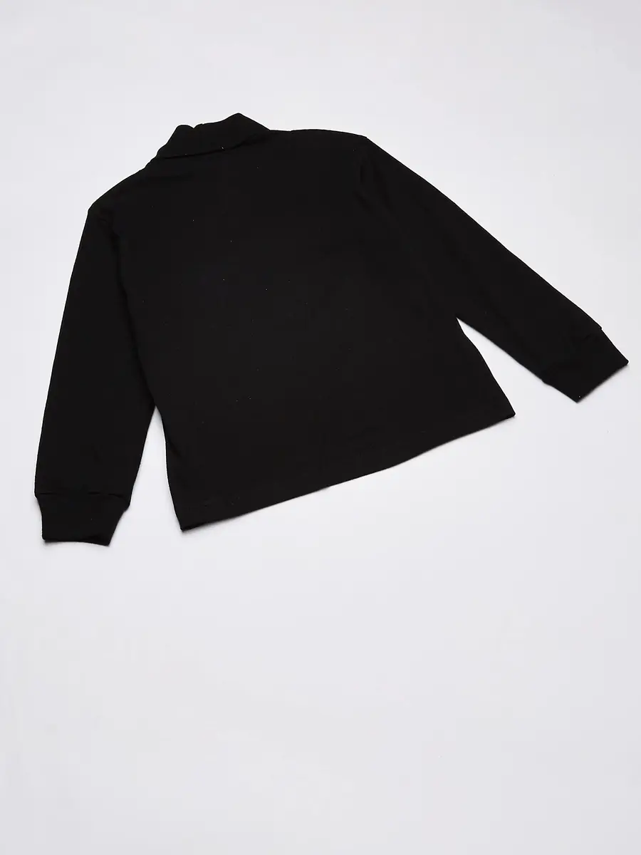 French Toast Big Boys' Long Sleeve Turtleneck Shirt, Black, 8 | Stylish & Soft Cotton for School & Casual Wear - view 2