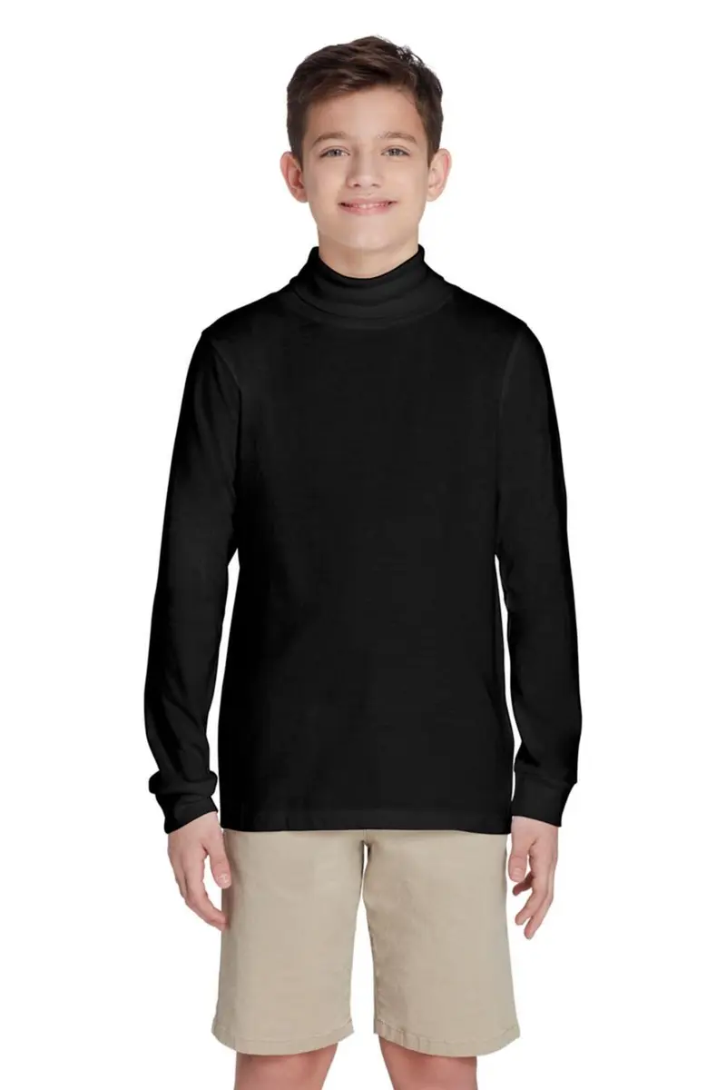French Toast Little Boys' Long Sleeve Turtleneck Shirt, Black, 7 | Soft Cotton, Stylish & Comfortable (70-120 chars) - main product image