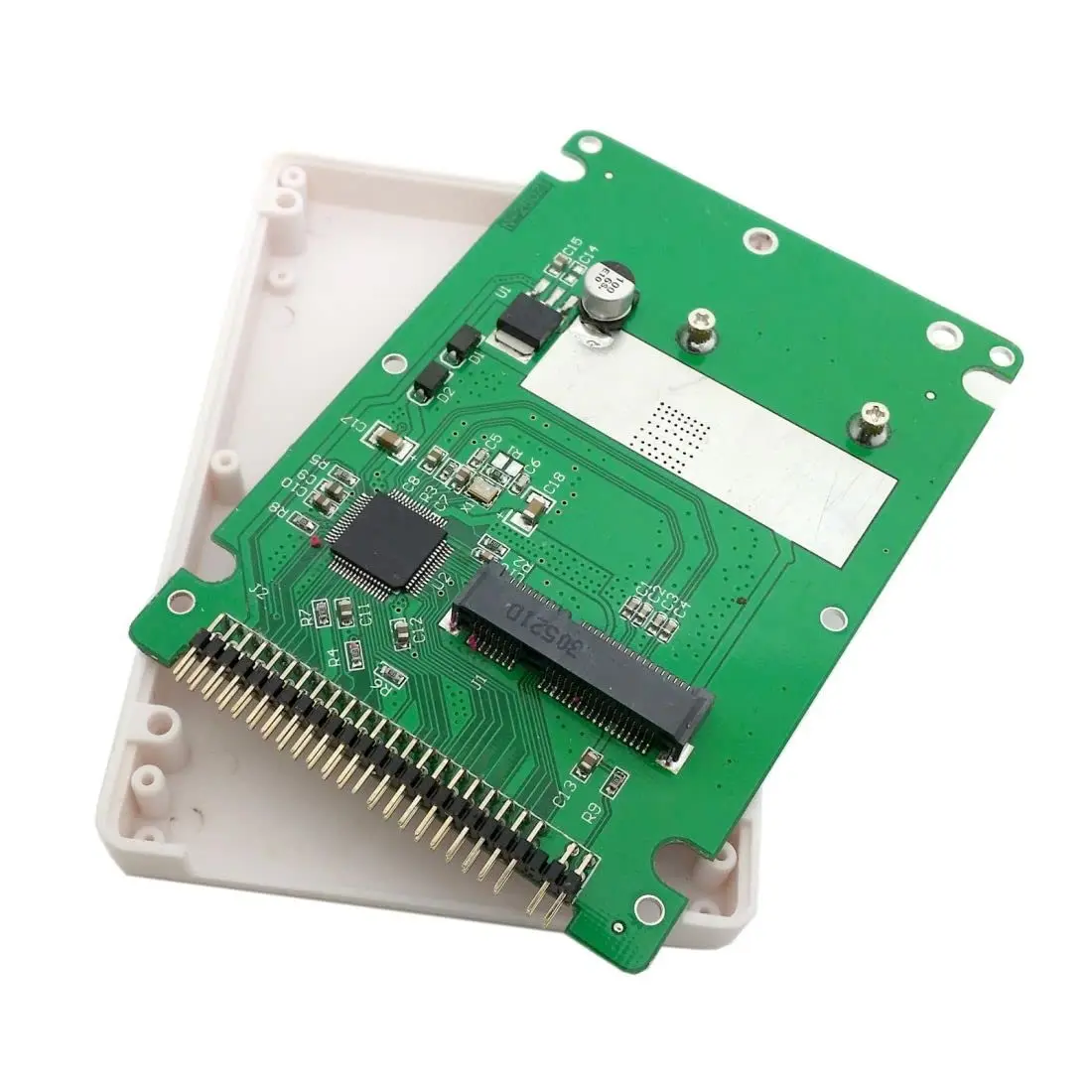 chenyang mSATA Mini SATA SSD to IDE 44Pin 2.5 inch Hard Disk Case Enclosure Box White for Laptop | Compatible with 50mm mSATA SSD - main product image