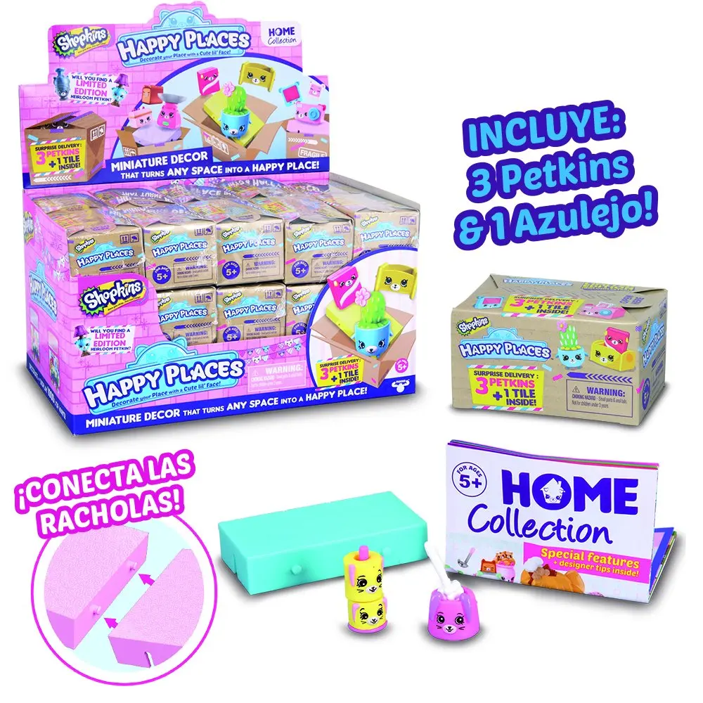 Shopkins Happy Places 56193 3 Petkins & Tile Set | DIY Scene Builder for Kids - view 6