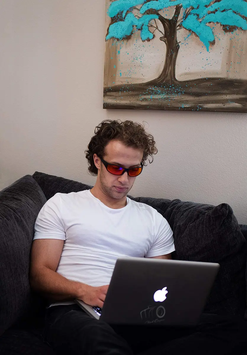 Spectra479 Orange Blue Light Blocking Glasses for Sleep | 62mm Lens Width (2.44 inches) - view 6