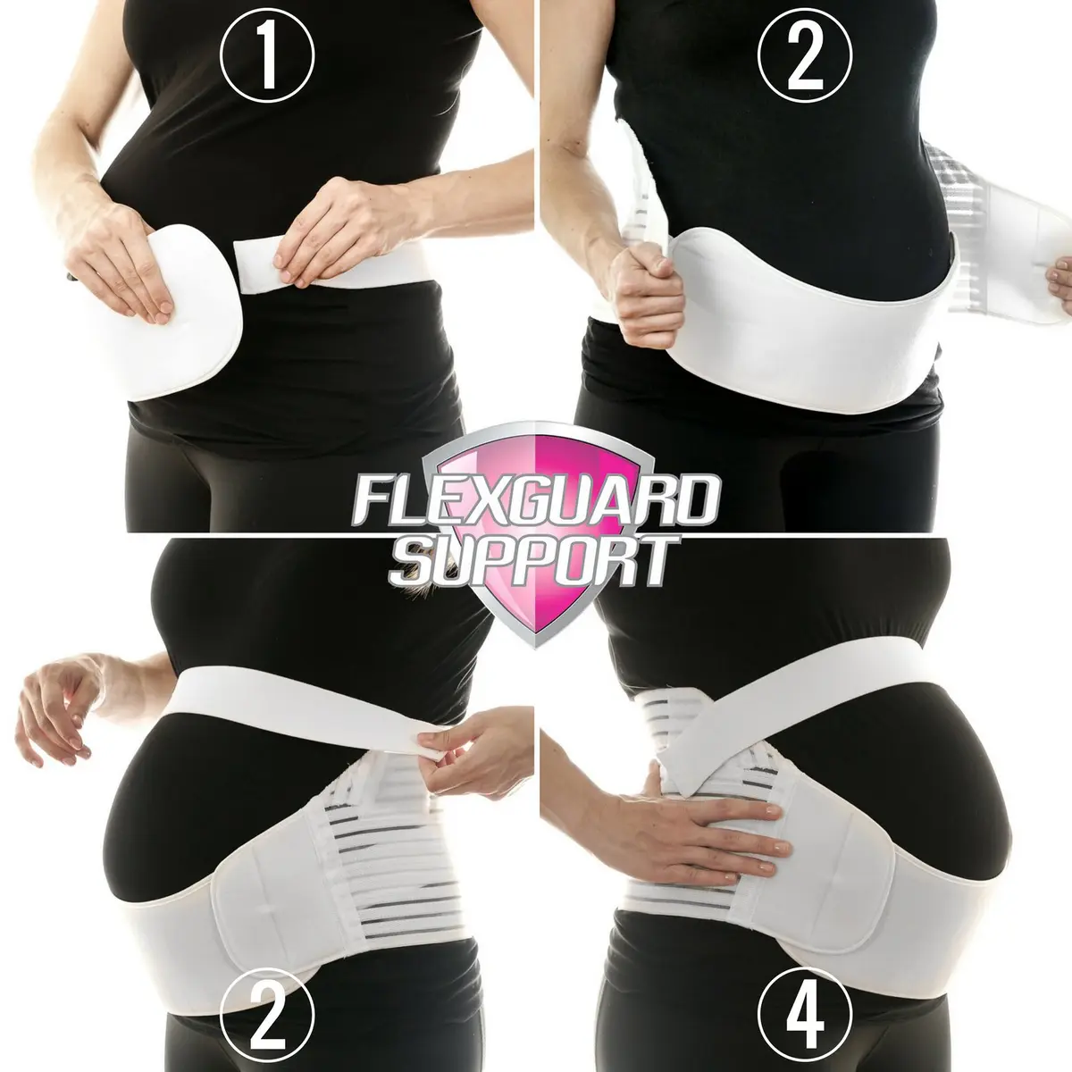 FlexGuard Pregnancy Belly Support Band - Maternity Belt & Brace for Pregnant Women, Fully Adjustable, Plus Size XL, Supports Pelvic & Back Pain Relief - view 5