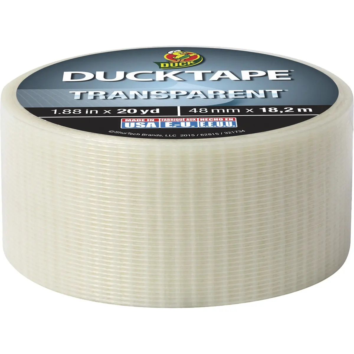 Duck Transparent Duct Tape 1.88 in. x 20 yd. (5.64 m) | Clear Adhesive Tape for Repairs and Crafts - view 2