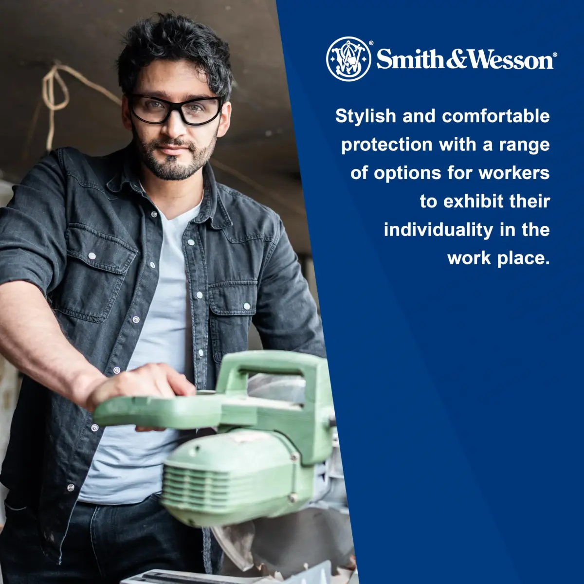 Smith & Wesson Elite Safety Glasses (21303) Smoke Lenses Black Frame | ANSI Z87.1+ Certified - view 2