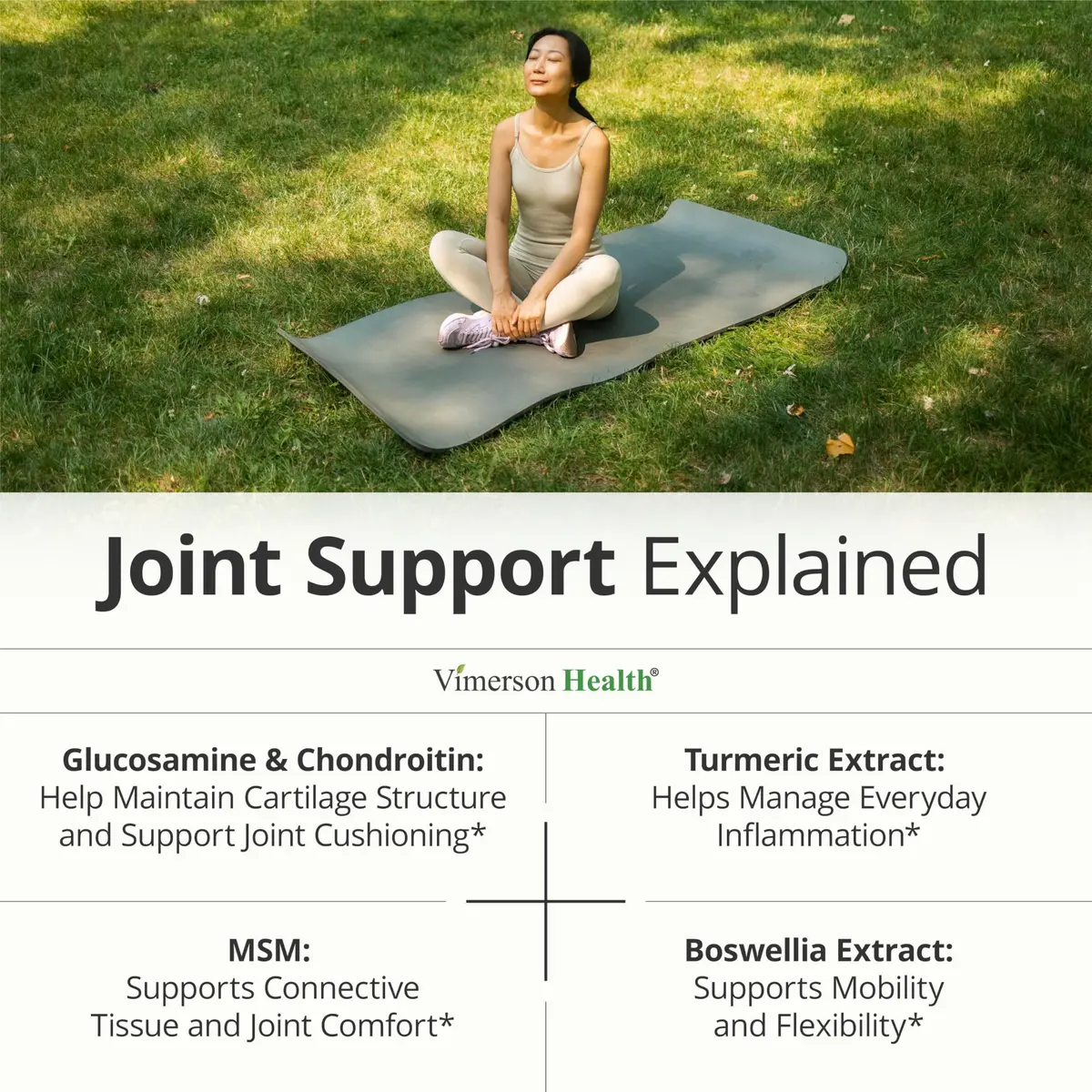 Vimerson Health Glucosamine Chondroitin MSM Joint Support Supplement 90 Capsules | Supports Cartilage, Joint Health & Flexibility - view 4