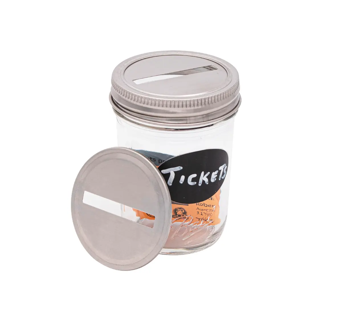 Mason Jar Lifestyle Stainless Steel Coin Slot Bank Lid Inserts Regular Mouth | Rustproof & Dishwasher Safe - view 6