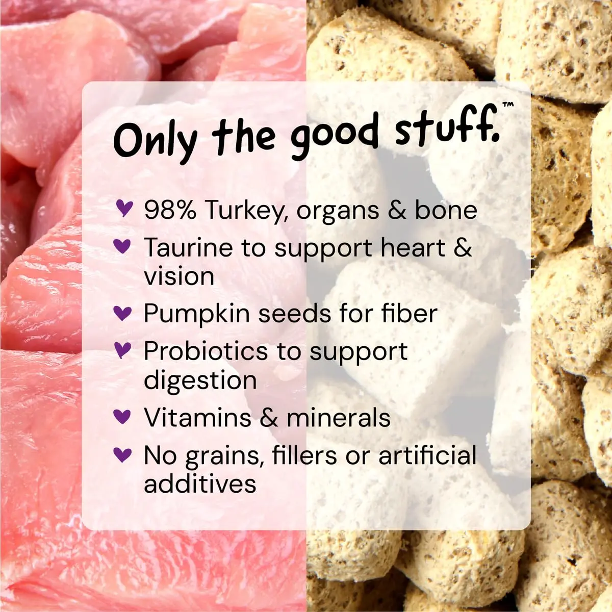 Stella & Chewy's Freeze-Dried Raw Cat Dinner Morsels Turkey Recipe 227 g (8 oz) | 98% Farm-Raised Meat & Organs - view 3