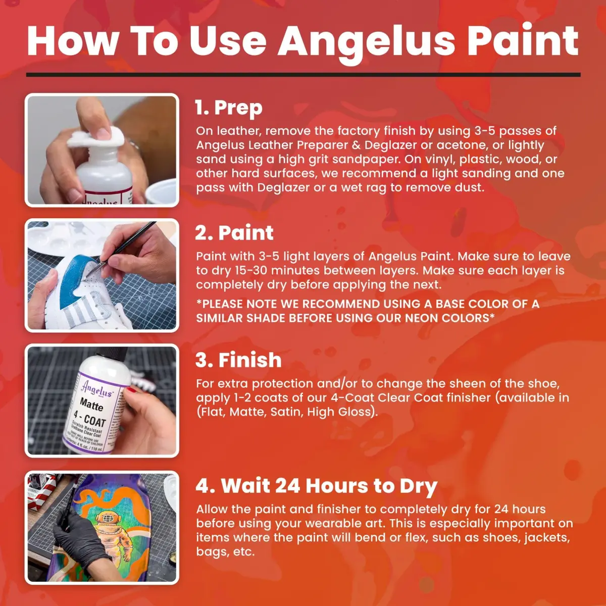 Angelus Acrylic Leather Paint, Olive, 118ml (4 Fl Oz) | Non-Toxic, Water-Based Formula - view 9