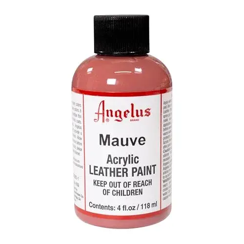 Angelus Acrylic Leather Paint Mauve 120ml (4 Fl Oz) | Non-Toxic Water-Based Formula - view 3