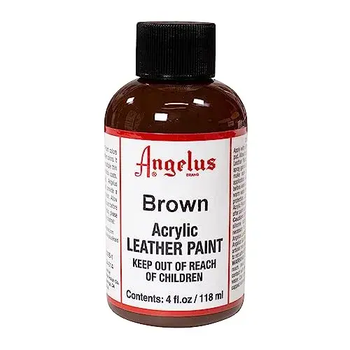 Angelus Acrylic Leather Paint Brown 4 fl oz (118 ml) | Non-Toxic & Water-Based - view 2