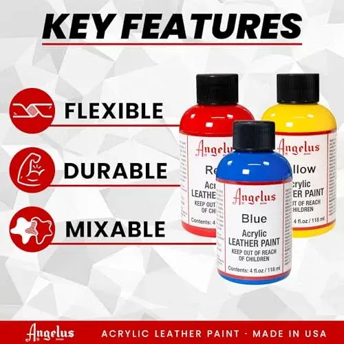 Angelus Dark Green Acrylic Leather Paint (4 oz / 118 ml) | Non-Toxic Water-Based Formula for Customizing Shoes & Apparel - view 6
