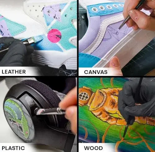 Angelus Dark Green Acrylic Leather Paint (4 oz / 118 ml) | Non-Toxic Water-Based Formula for Customizing Shoes & Apparel - view 8