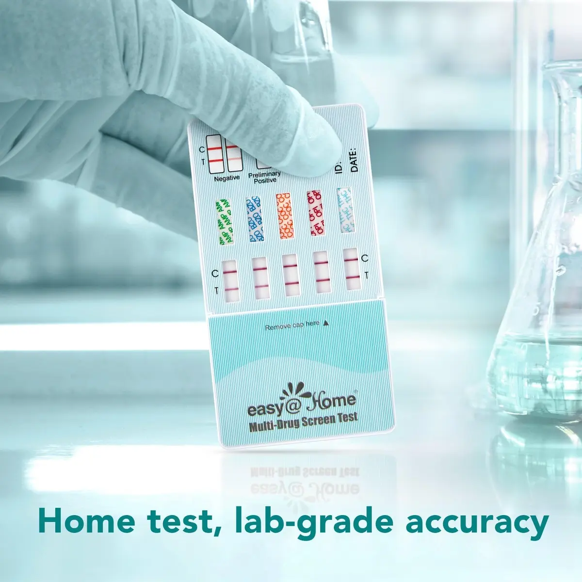 Easy@Home 5 Panel Urine Drug Test Kit | THC/Marijuana, Cocaine, Opiates, AMP, BZO All Drugs Testing in One - Home Use Drug Tests with Results in 5 Mins - view 7