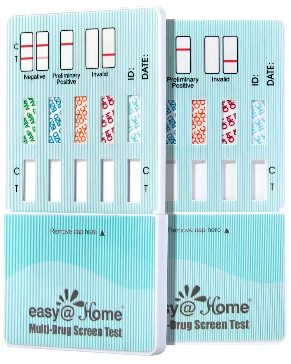 Easy@Home 5 Panel Urine Drug Test Kit | THC/Marijuana, Cocaine, Opiates, AMP, BZO All Drugs Testing in One - Home Use Drug Tests with Results in 5 Mins - view 8