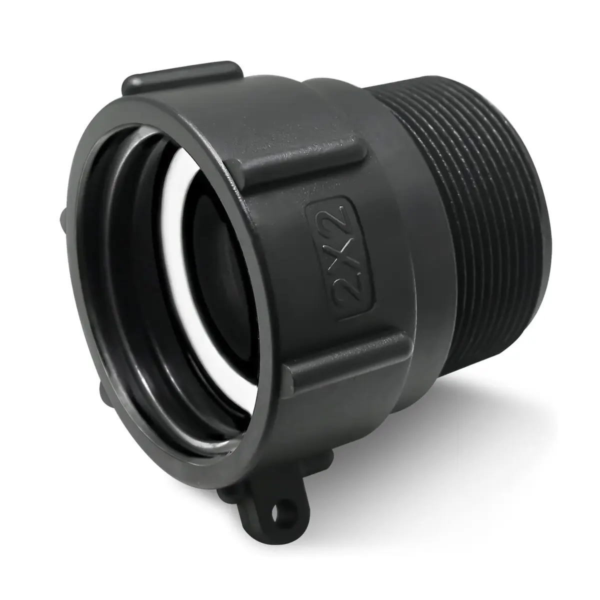 PERMINKS S60x6 IBC Tote Adapter with 2" NPT Fitting | Converts 275-330 Gal Tanks to Standard Plumbing - main product image
