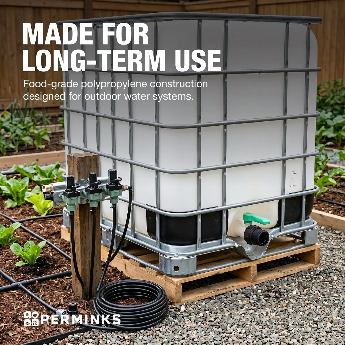 PERMINKS S60x6 IBC Tote Adapter with 2" NPT Fitting | Converts 275-330 Gal Tanks to Standard Plumbing - view 7