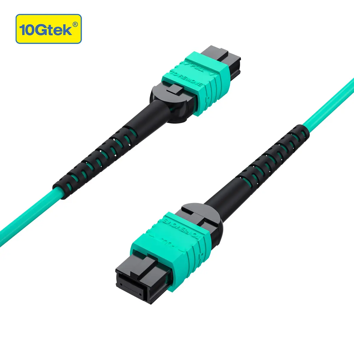 10Gtek MPO to MPO OM3 Fiber Patch Cable 1m (3.3ft) | 8-Core Multimode Jumper for QSFP+ Transceivers - view 4