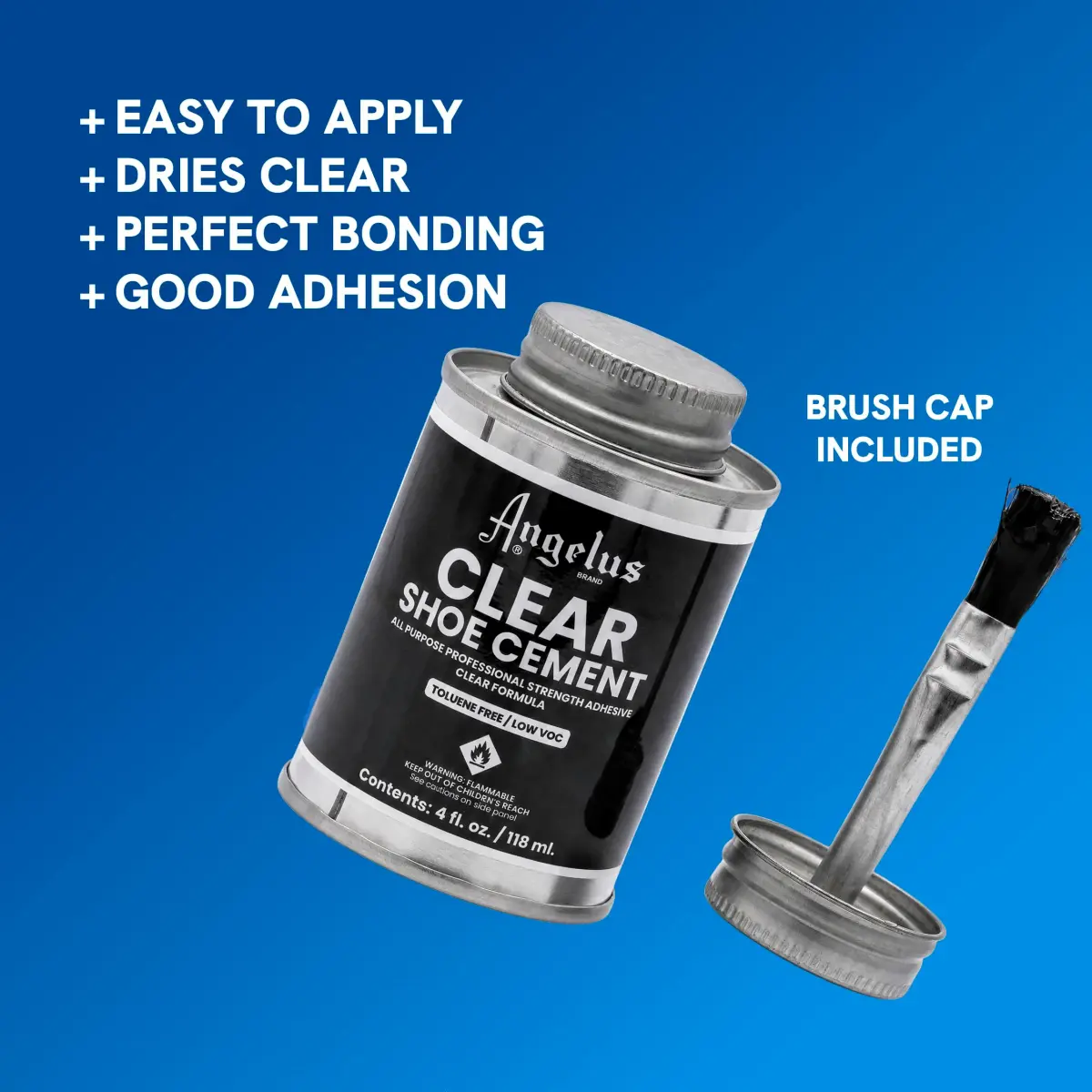 Angelus Clear Shoe Cement 4 oz (118ml) | Professional-Strength Waterproof Glue for Leather, Vinyl & Fabric Repairs - view 3