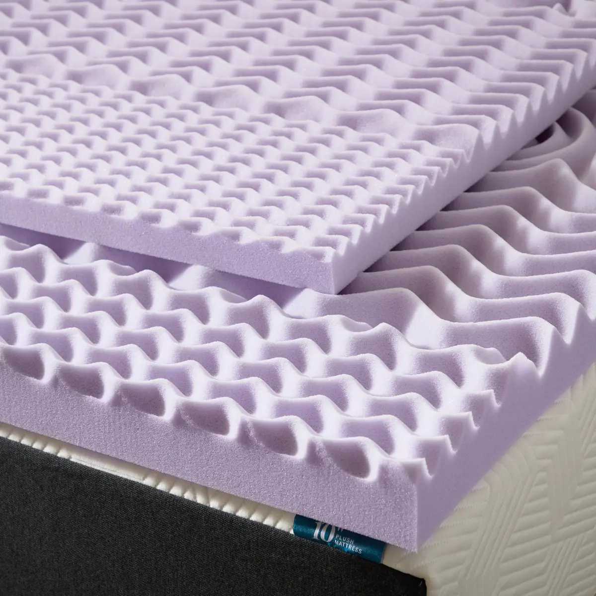 LUCID 2 Inch Lavender Memory Foam Topper | 5 Zones, Plush, Twin Size - view 9