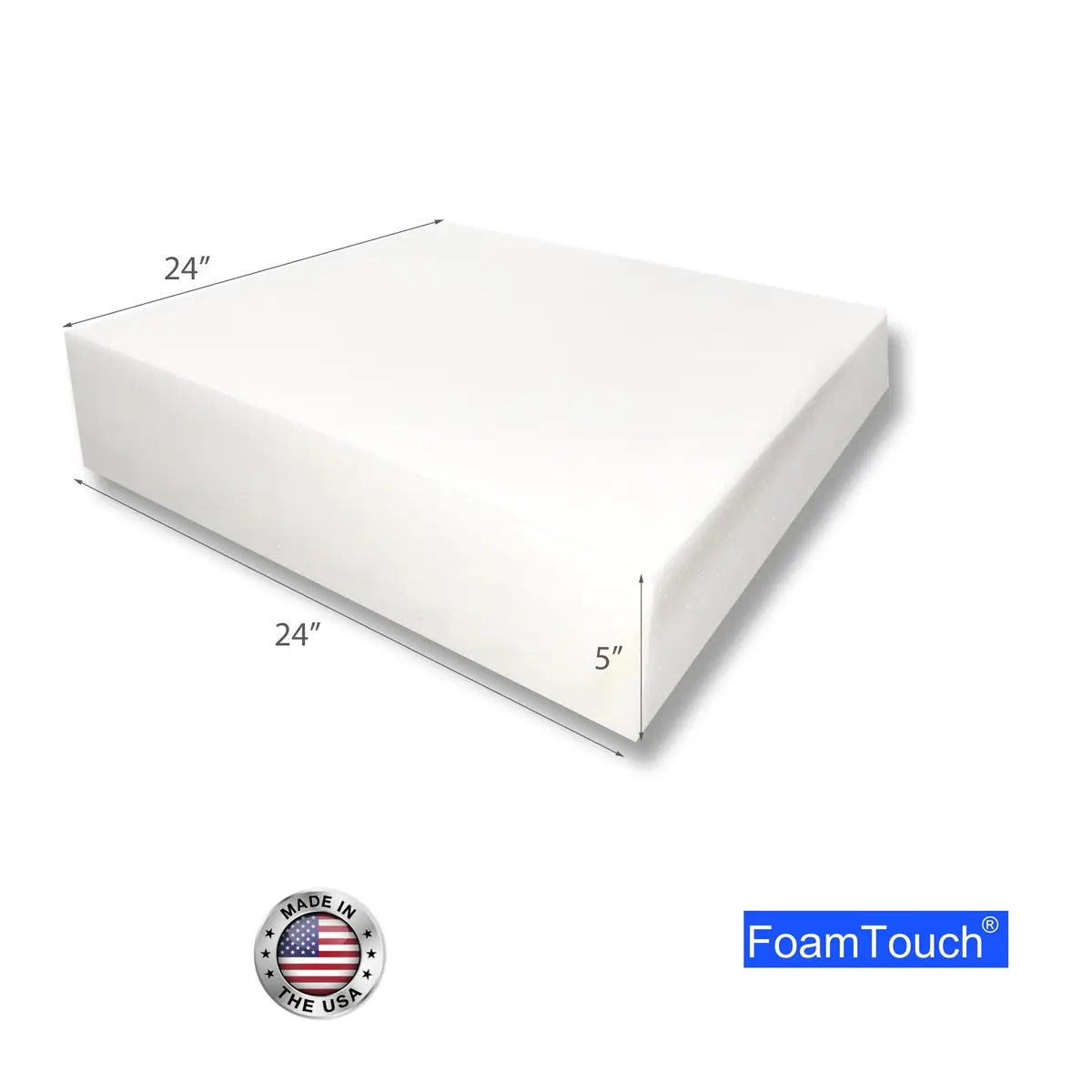 FoamTouch 5x24x24HDF Upholstery Foam Cushion High Density | Heavy Traffic Support - view 2
