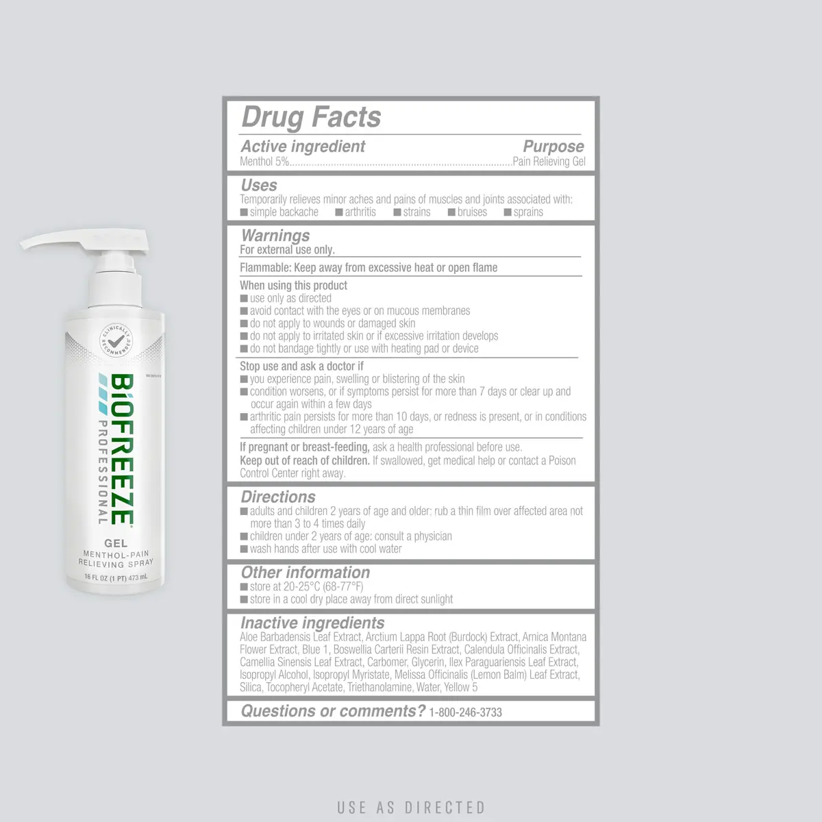 Biofreeze Professional Strength Pain Relief Gel, 16 Fl Oz | Menthol Cooling Formula for Muscles & Joints - view 7