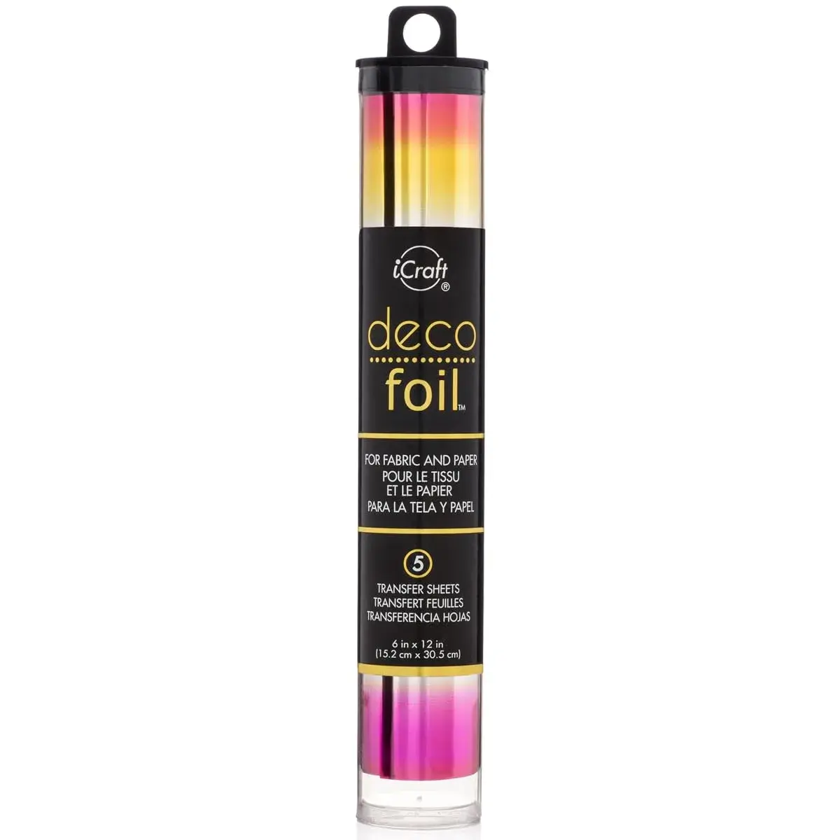 iCraft Deco Foil Transfer Sheets Summer Rainbow 15.2 cm x 30.5 cm (6" x 12") | Vibrant Metallic Finish for Crafts - main product image