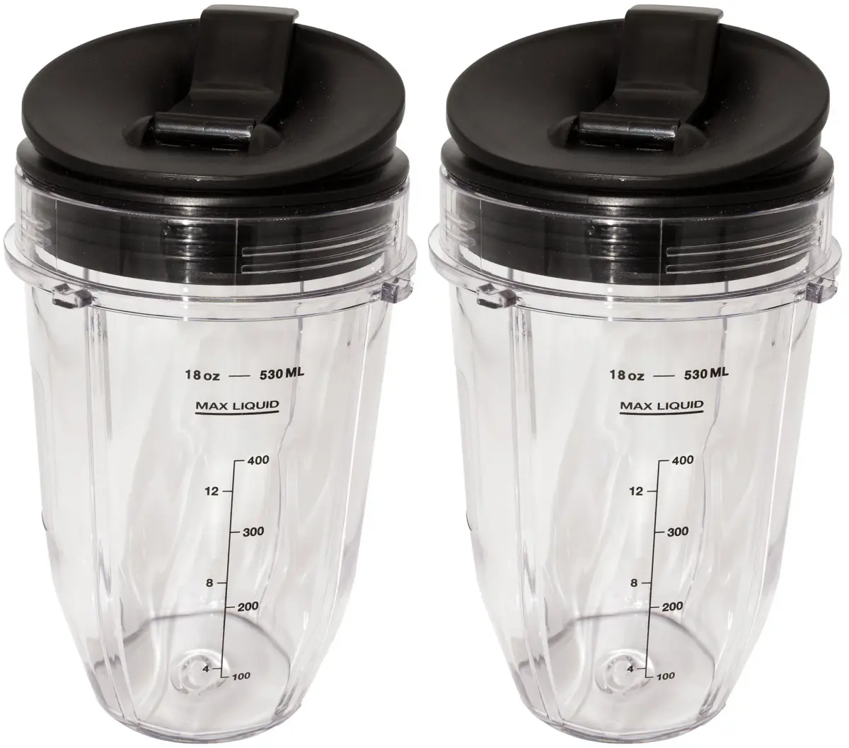Blendin 18 oz (532 ml) Replacement Cups with Sip N Seal Lids - 2 Pack | Compatible with Nutri Ninja Auto-iQ 1000w Series & Duo Blenders - main product image