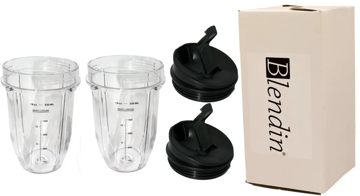 Blendin 18 oz (532 ml) Replacement Cups with Sip N Seal Lids - 2 Pack | Compatible with Nutri Ninja Auto-iQ 1000w Series & Duo Blenders - view 9
