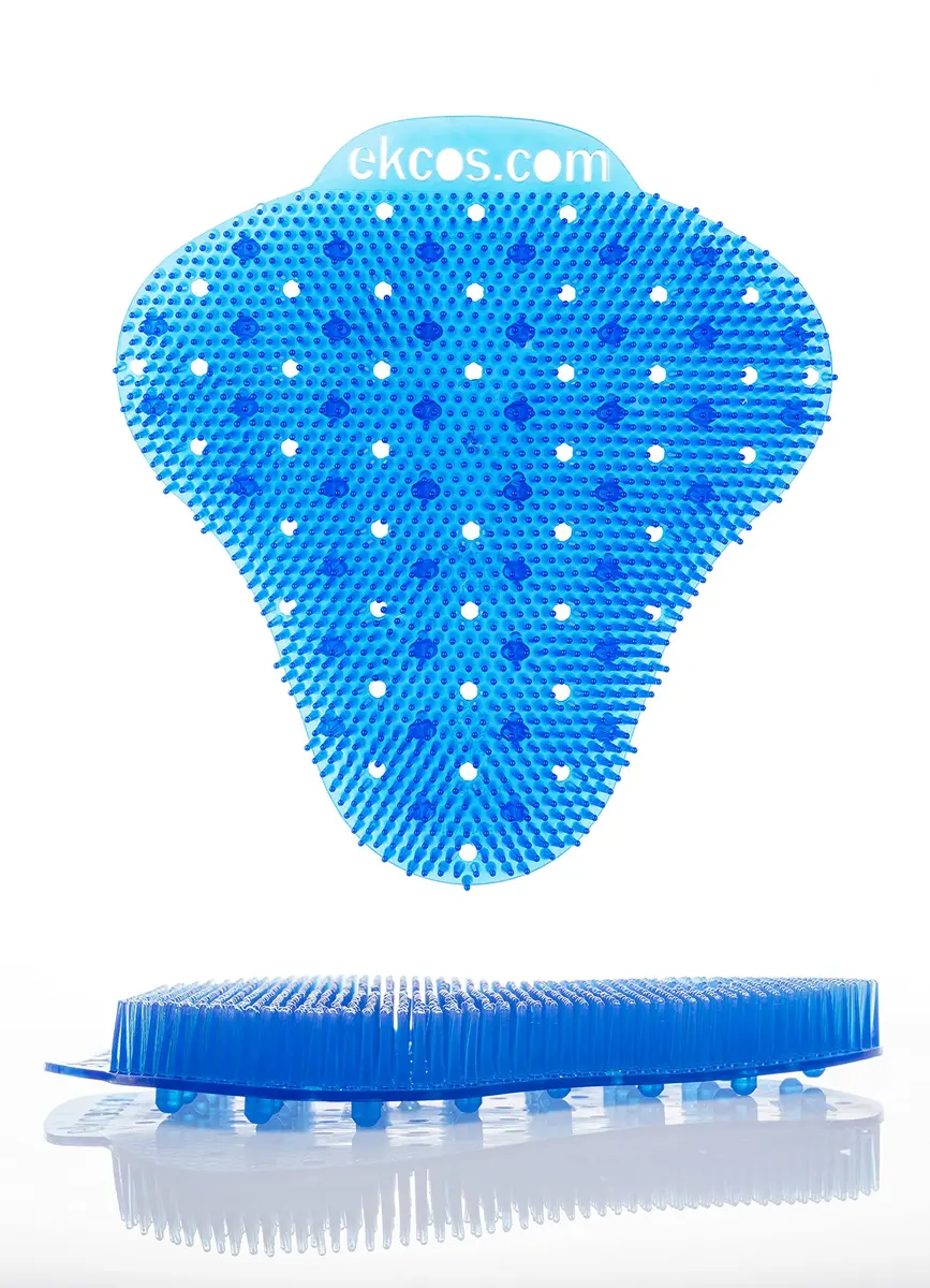 Diversey Ekcos EKS-3B-12 Ekcoscreen 60 Day Premium Anti-Splash Urinal Screen, Deodorizer for Cleaner Restrooms, Fresh Scent, Blue | 12-Screens - main product image