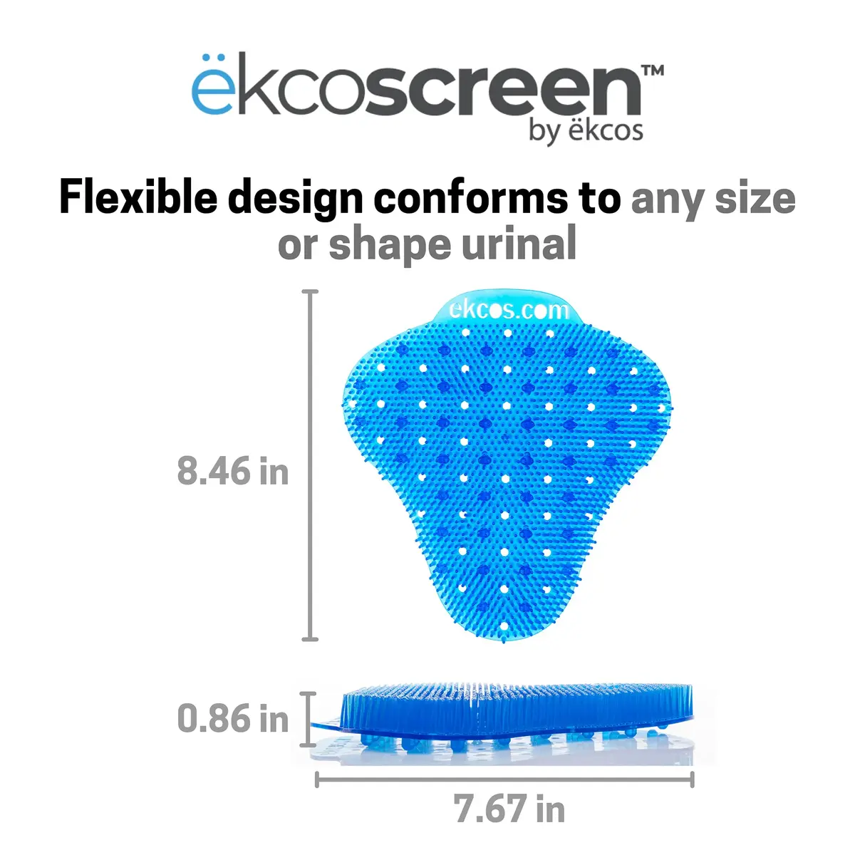 Diversey Ekcos EKS-3B-12 Ekcoscreen 60 Day Premium Anti-Splash Urinal Screen, Deodorizer for Cleaner Restrooms, Fresh Scent, Blue | 12-Screens - view 5