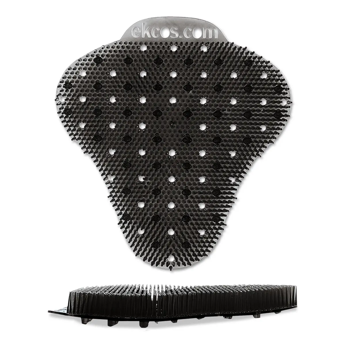 Diversey Ekcos EKS-7BK-12 Urinal Screen 60 Days Anti-Splash Mint Scent Black | Protects Floors & Odors - main product image