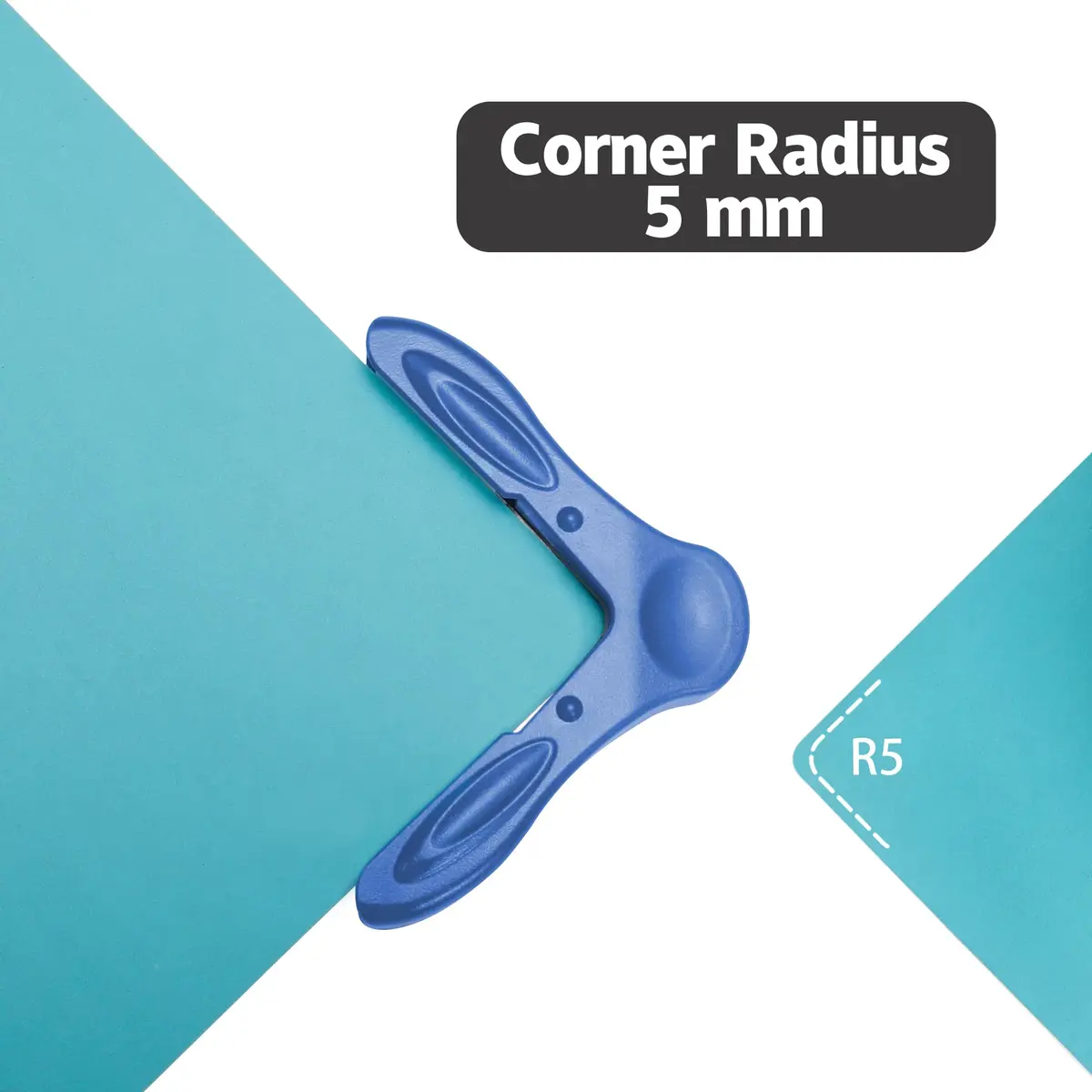 MyLifeUNIT Corner Rounder Punch 5 mm | Blue & White | Manual Paper Cutter for Crafts - view 3