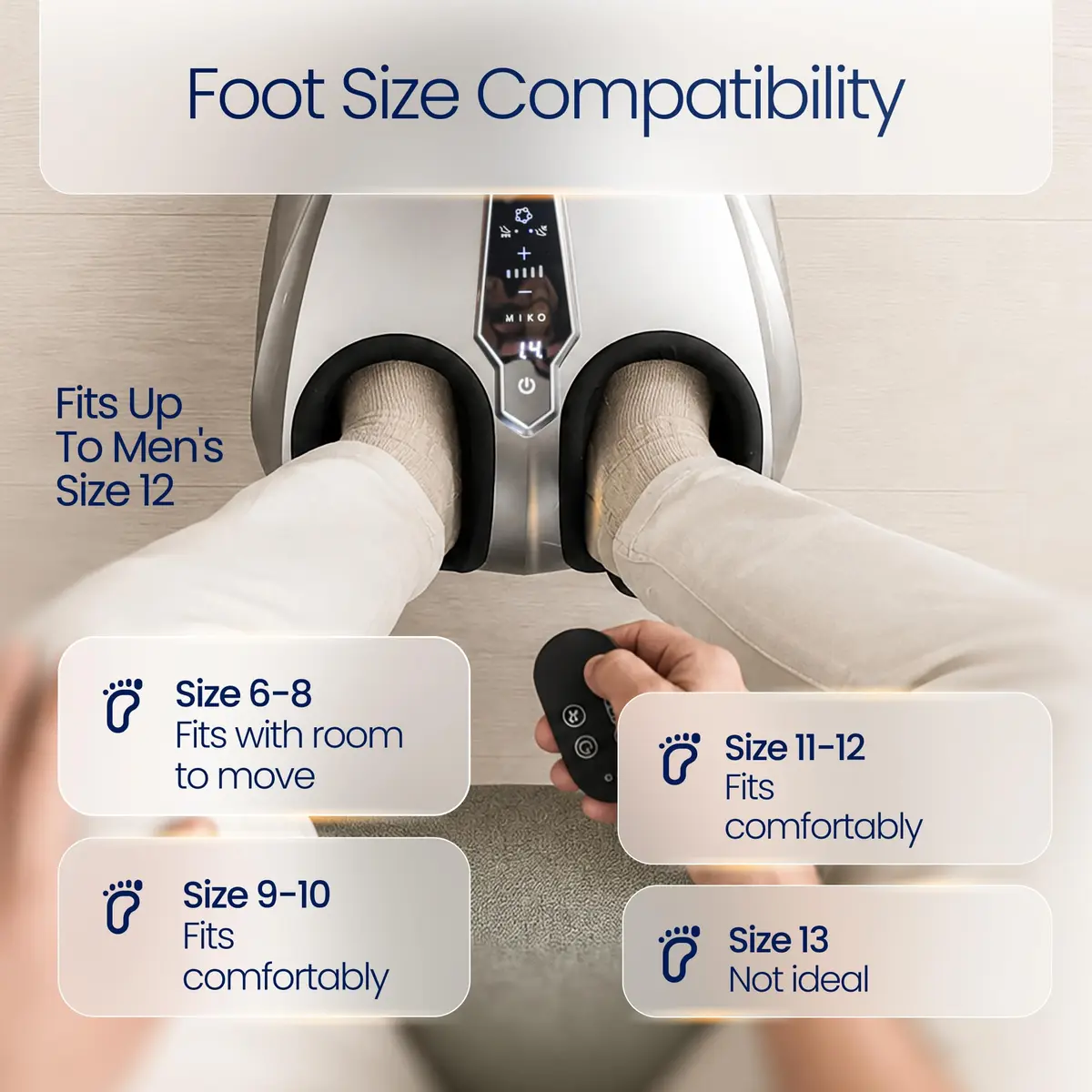 MIKO Shiatsu Foot Massager with Heat for Neuropathy & Plantar Fasciitis | Deep Kneading, 5 Pressure Levels, Heat Therapy - view 5