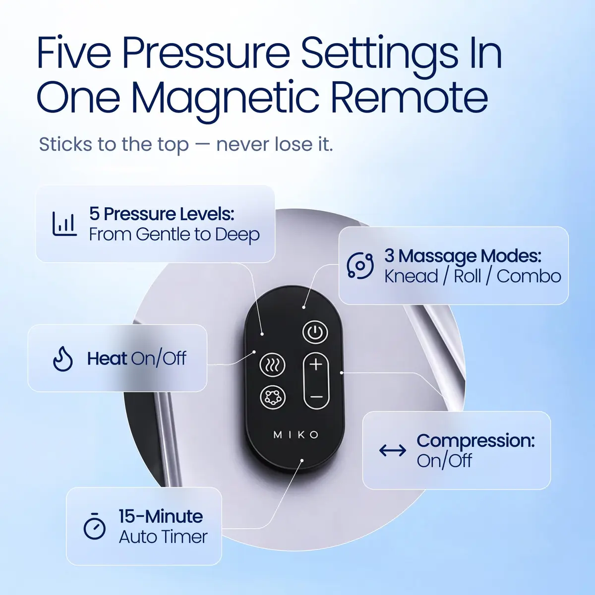 MIKO Shiatsu Foot Massager with Heat for Neuropathy & Plantar Fasciitis | Deep Kneading, 5 Pressure Levels, Heat Therapy - view 6