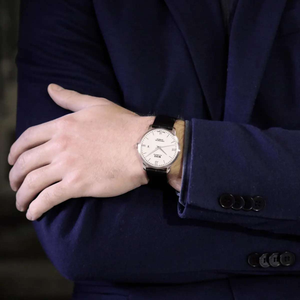 MIDO Baroncelli Heritage Gent Swiss Automatic Watch 39mm | Elegant White Dial, See-Through Case Back - view 2