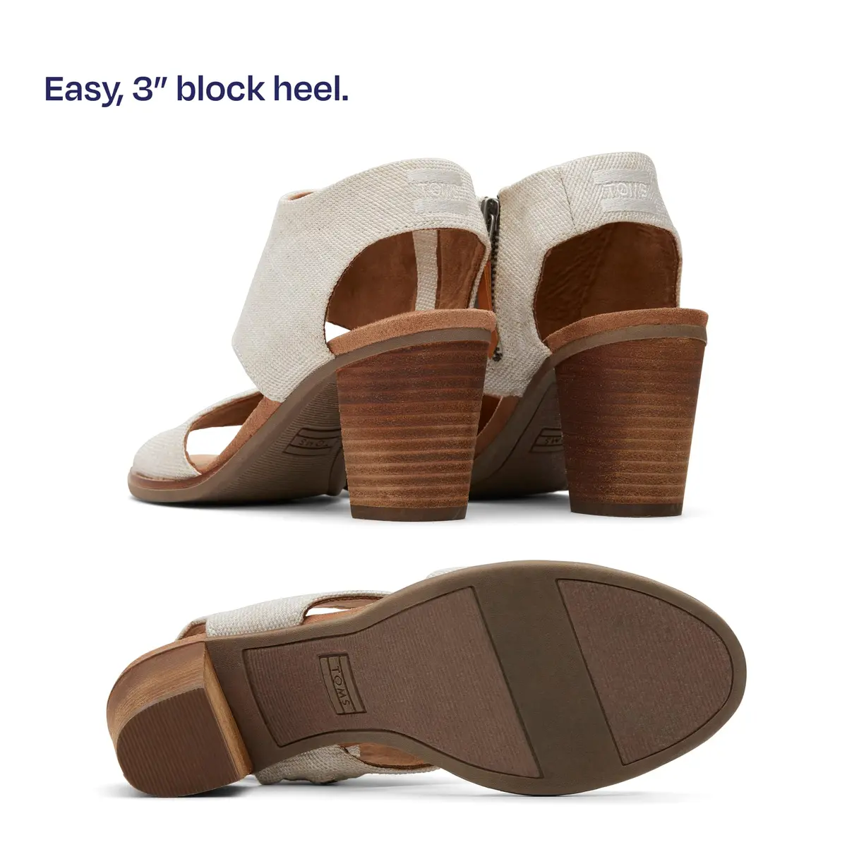 TOMS Women's Majorca Cutout Heeled Sandal, Natural Yarn Dye, 6.5 | Stylish & Comfortable - view 5
