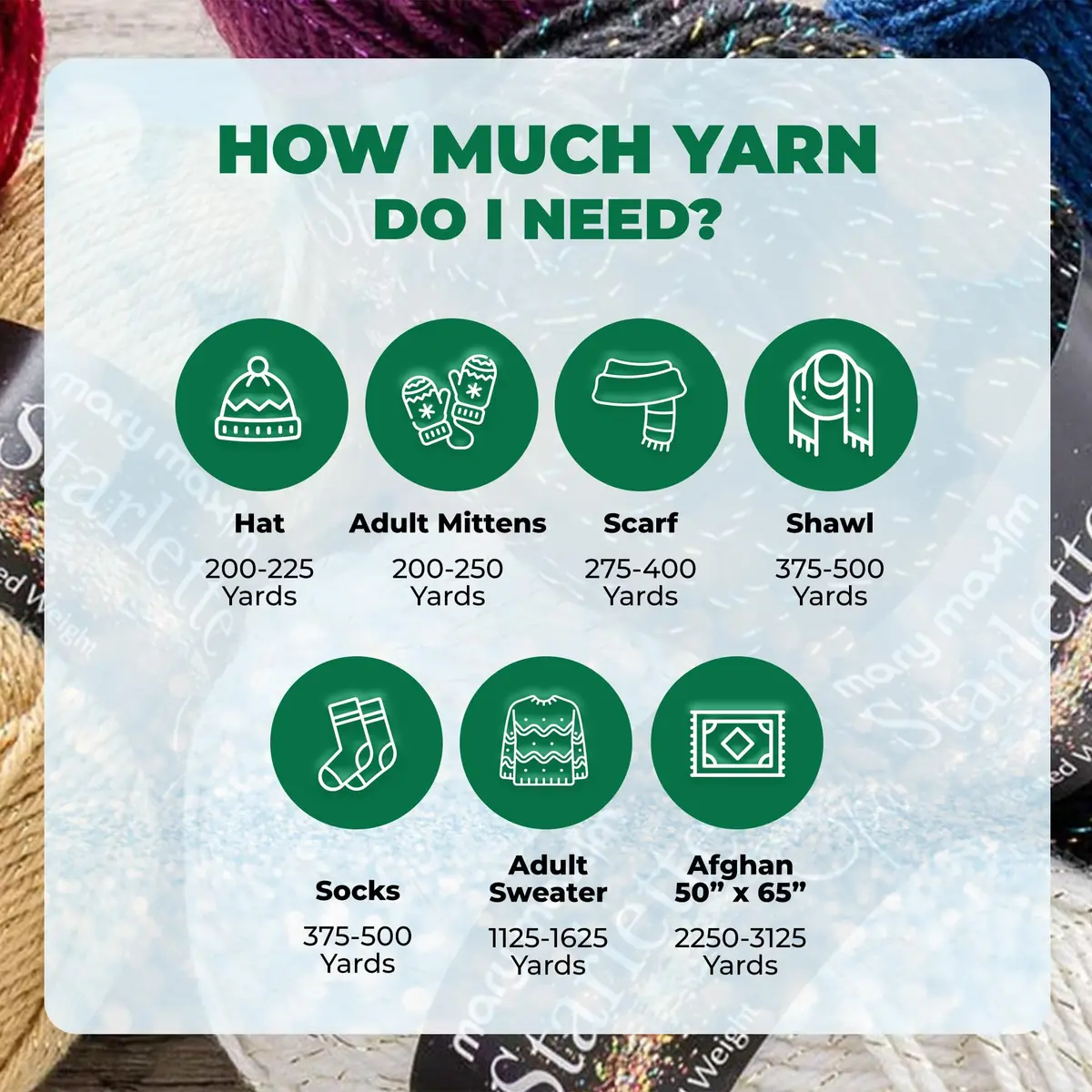 Mary Maxim Starlette Sparkle Yarn 196 Yards | Emerald Green Glitter for Crochet & Knitting - view 6