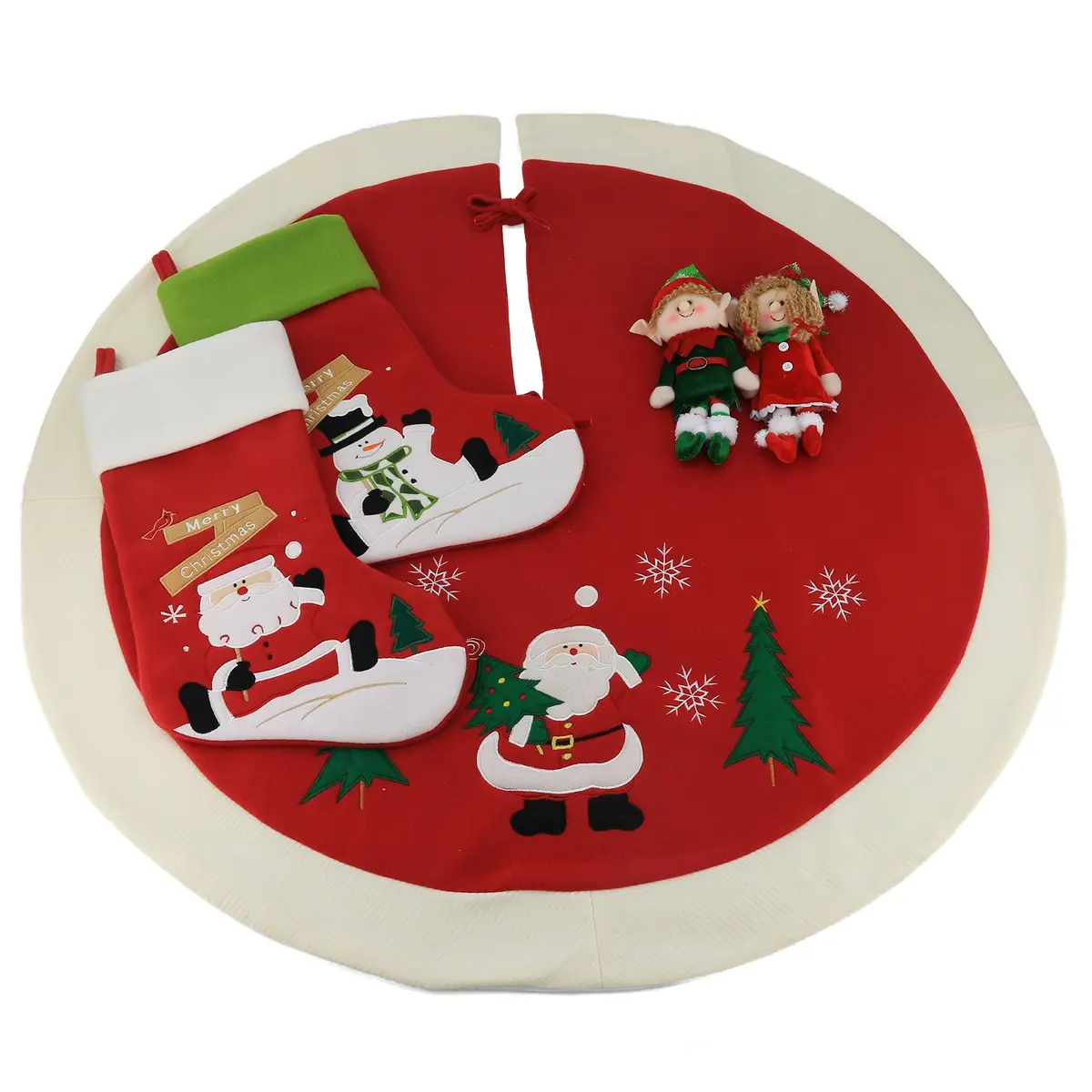 WEWILL Classic Christmas Stockings Set of 2 Santa, Snowman 43cm (17 Inch) | Festive Holiday Decor - view 7