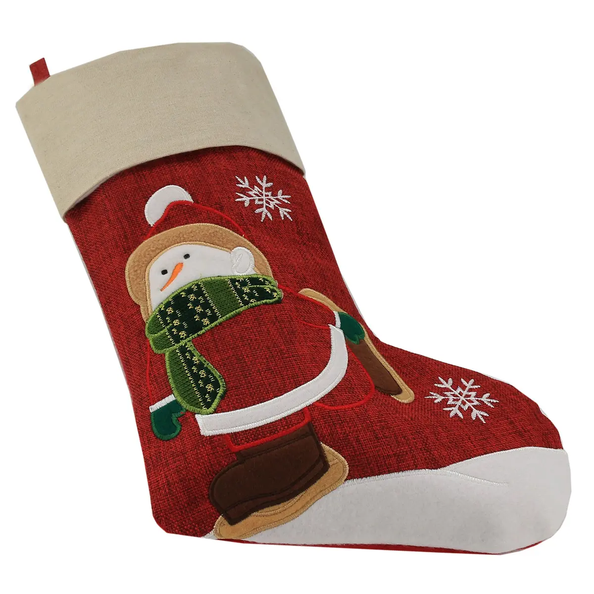 WEWILL Classic Christmas Stockings Set of 2 Santa, Snowman 17-Inch (Style 3) | Festive Holiday Decor - view 4