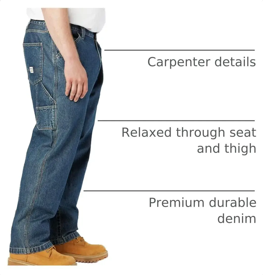 Levi Strauss Signature Gold Men's Carpenter Jeans 36W x 34L (91.4cm x 86.4cm) | Durable Workwear for Indian Climates - view 4