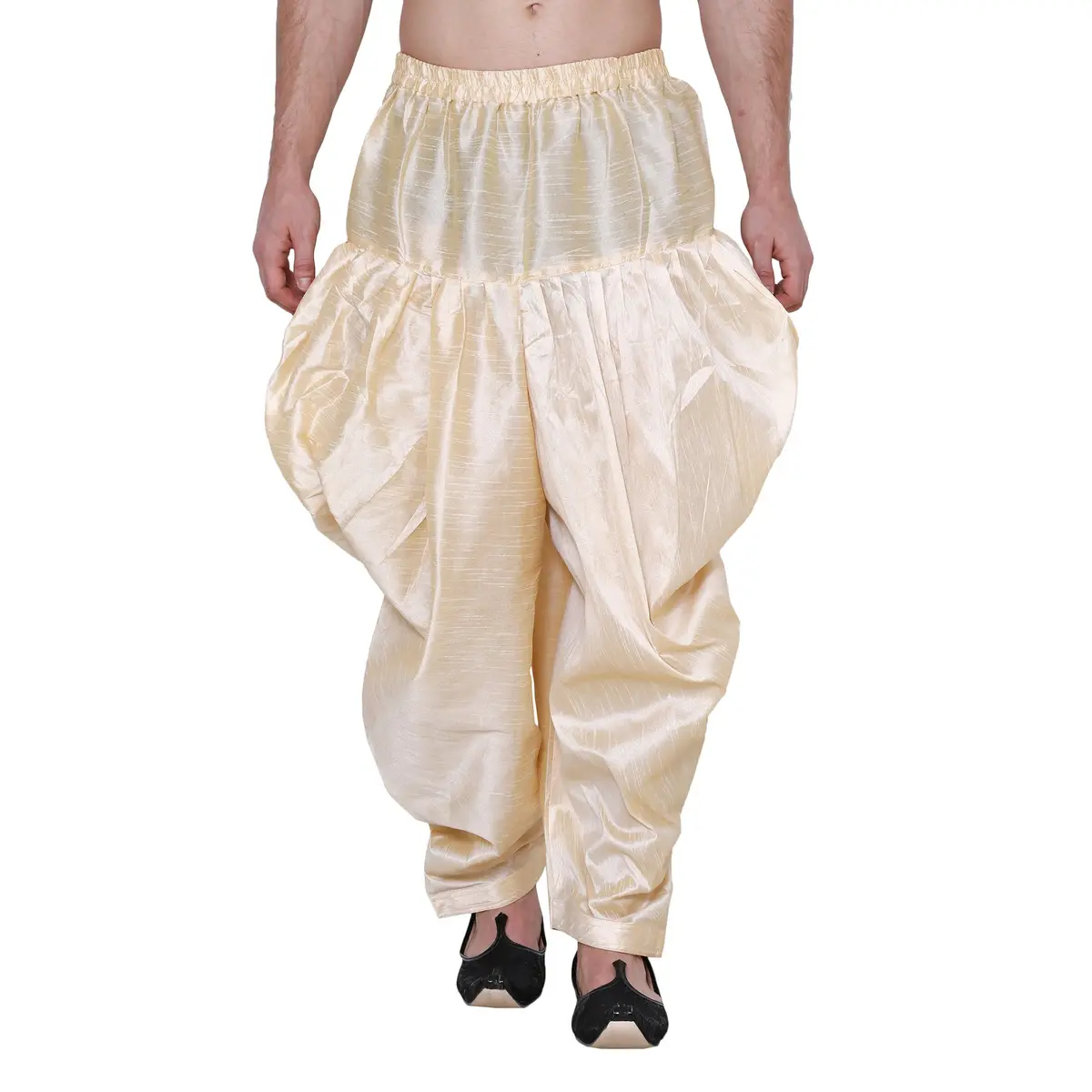 Royal Kurta Men's Silk Blend Patiala Salwar Alladin Pant's Gold 499g (0.53lb) - main product image
