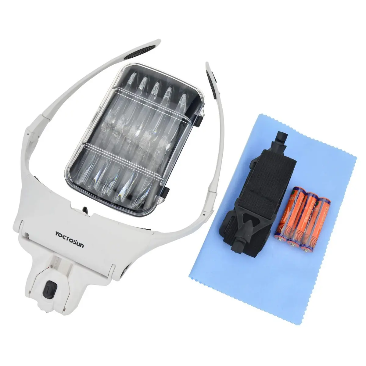 YOCTOSUN Head Mount Magnifier with 2 LED Lights | 5 Lenses, 3.5X Magnification, Interchangeable, Headband & Light - view 7