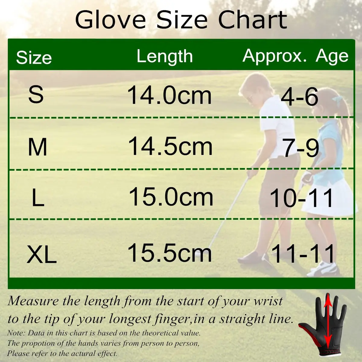 FINGER TEN Junior Kids Dura Feel Golf Gloves Large Red | Extra Grip & Breathability - view 7