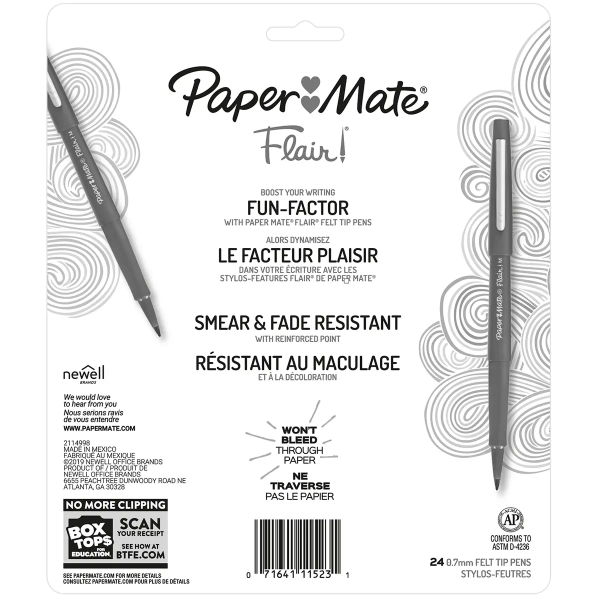 Paper Mate Flair Felt Tip Pens 24 Count | Bright Colors, Smear-Resistant, 0.7mm Point - view 8