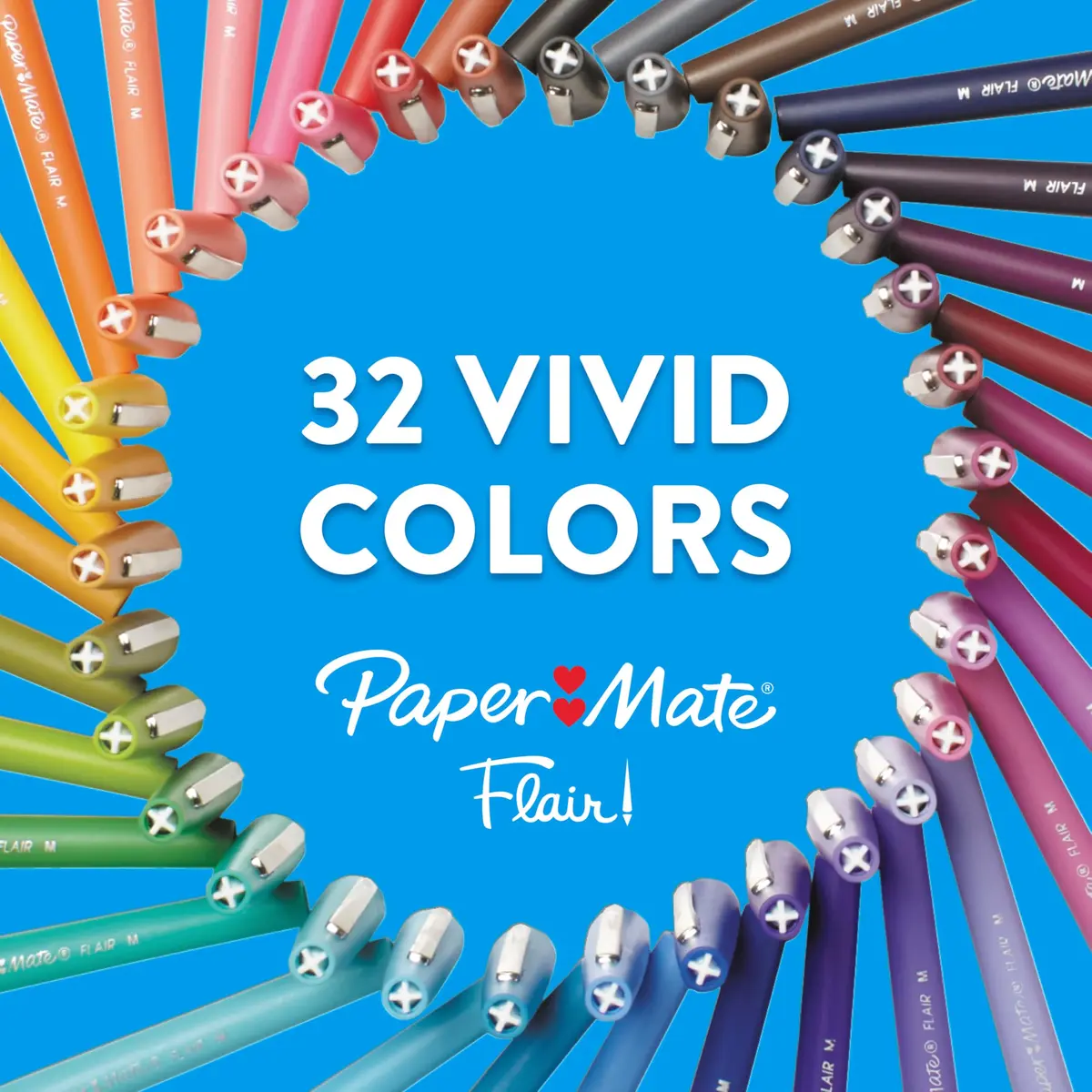 Paper Mate Flair Felt Tip Pens 24 Count | Bright Colors, Smear-Resistant, 0.7mm Point - view 2
