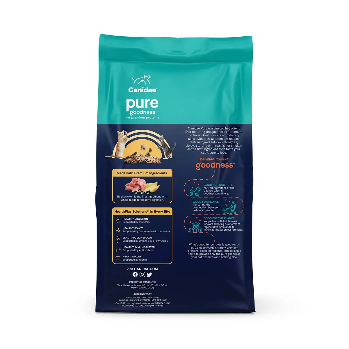 CANIDAE Pure Goodness Dry Cat Food, Real Chicken, 5 lb | Grain-Free, Limited Ingredient, Hypoallergenic - view 3