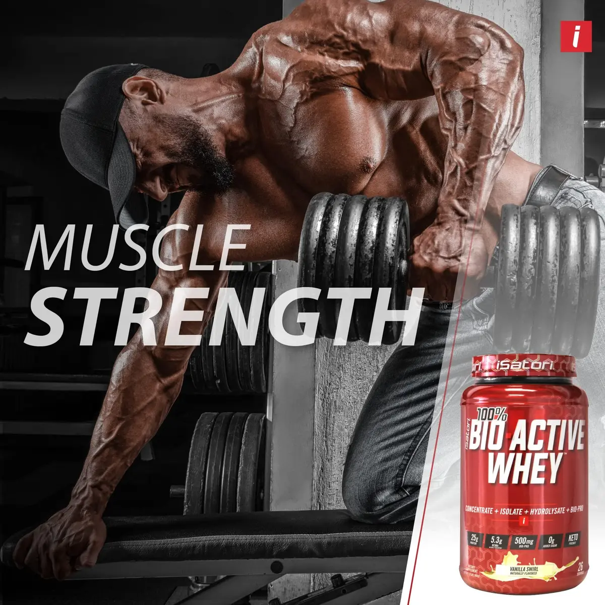 iSatori 100% Bio-Active Whey Protein Vanilla Flavor | 26 Servings, 25g Protein, Fast Recovery - view 5
