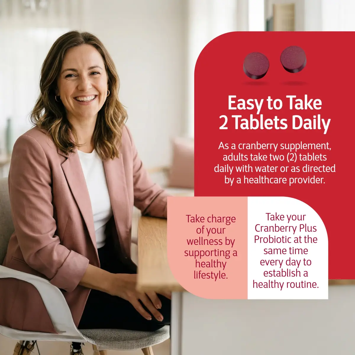 21st Century Cranberry Plus Probiotic Tablets - 60 Count, Pack of 12 | Urinary & Digestive Support - view 8