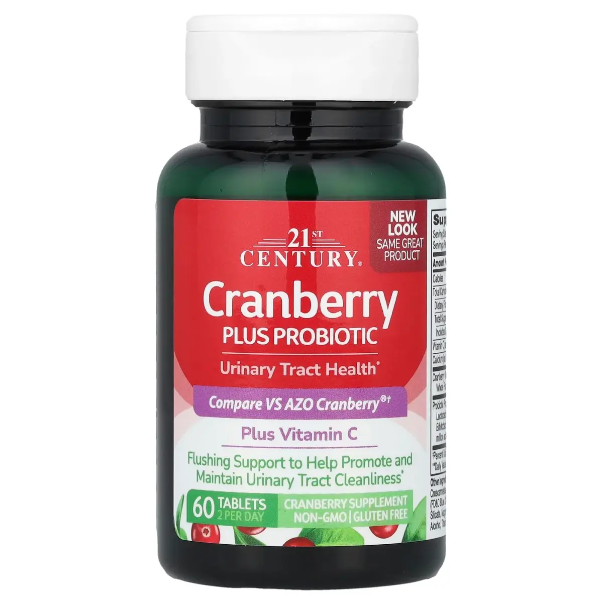 21st Century Cranberry Plus Probiotic Tablets - 60 Count, Pack of 12 | Urinary & Digestive Support - view 4